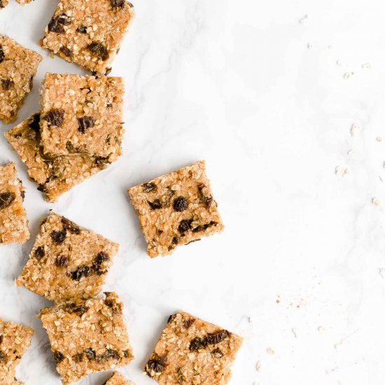 Oatmeal Raisin Granola Bar Bites