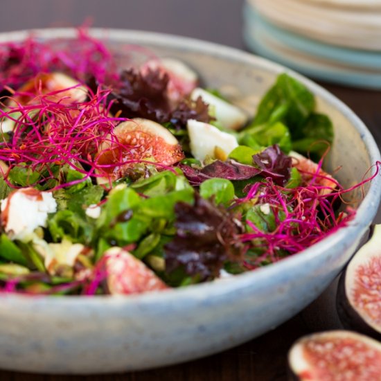 Fig and goat cheese salad