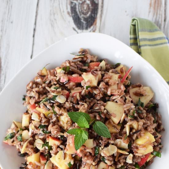 Honey Mint Wild Rice Salad