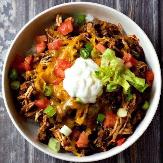 Slow Cooker Chicken Taco Bowls