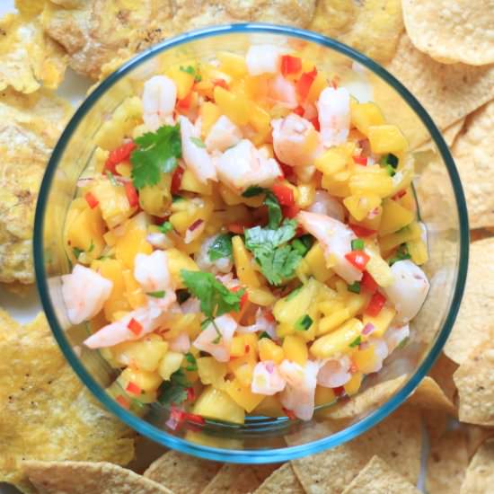 Shrimp Mango Pineapple Salsa