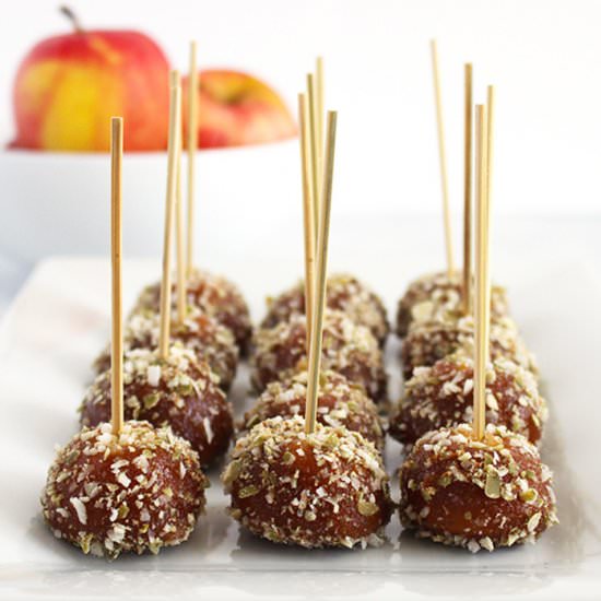 Easy Raw Caramel Apple Pops