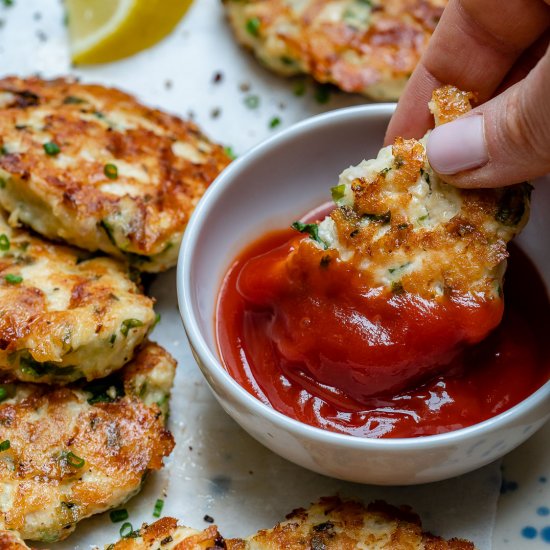 Cheesy Chicken Fritters Recipe