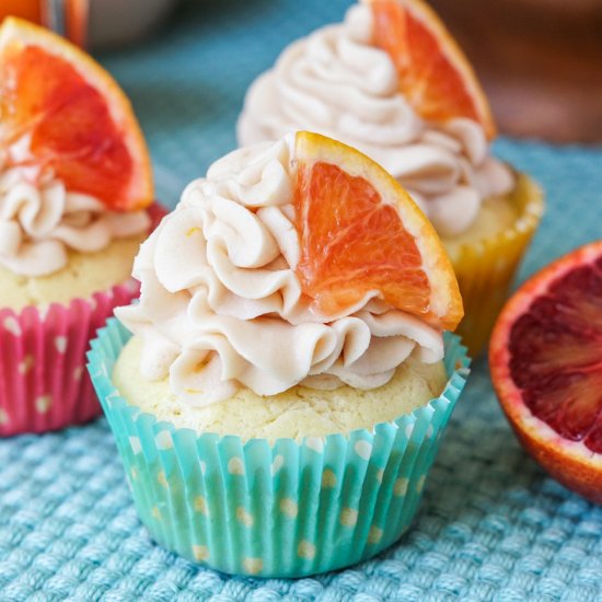 Blood Orange Chardonnay Cupcakes