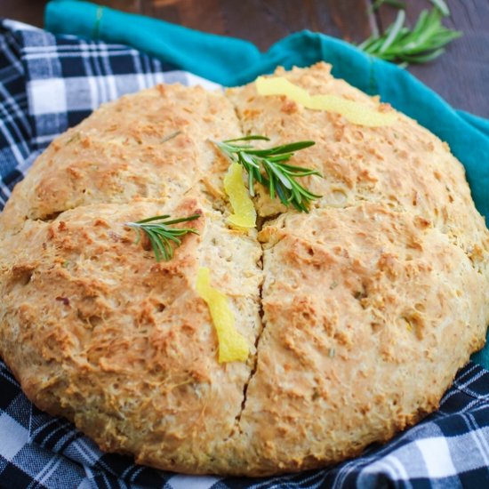 Irish Soda Bread w/ Rosemary, Lemon