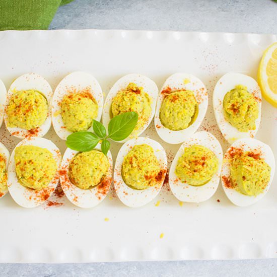 Pesto Deviled Eggs