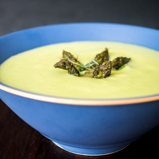 Avocado and asparagus cold soup