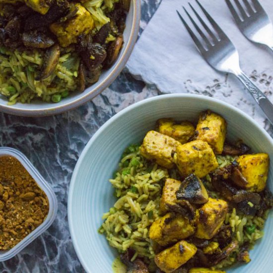 Vegetable Keema Rice with Paneer