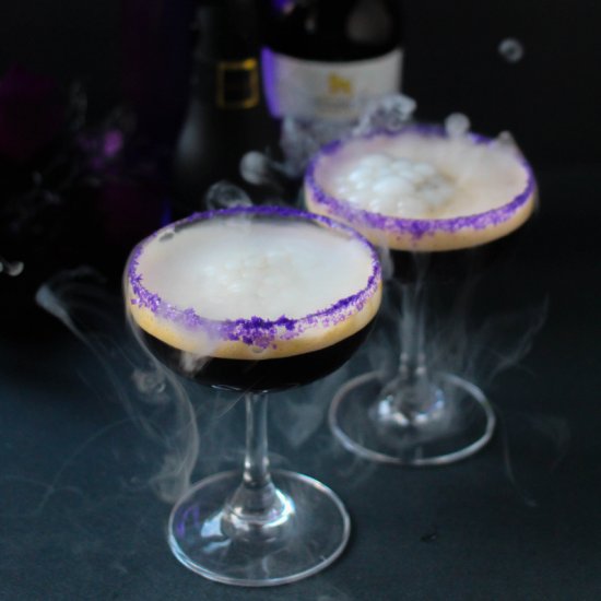 Dark Chocolate Champagne Cocktail