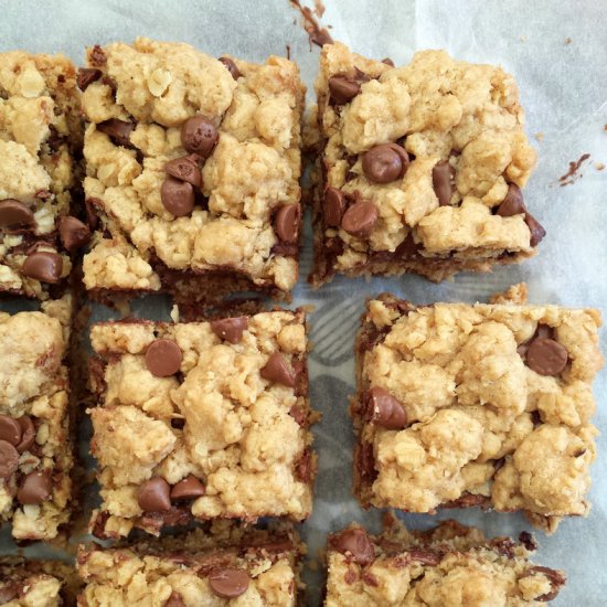 Chocolate Chip Nutella Oat Bars