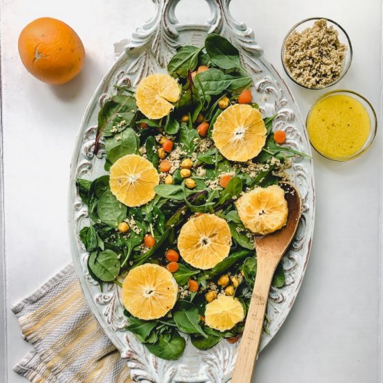 Easy Citrus Green Salad with Quinoa