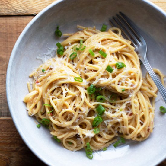 Roasted Garlic Miso Butter Noodles