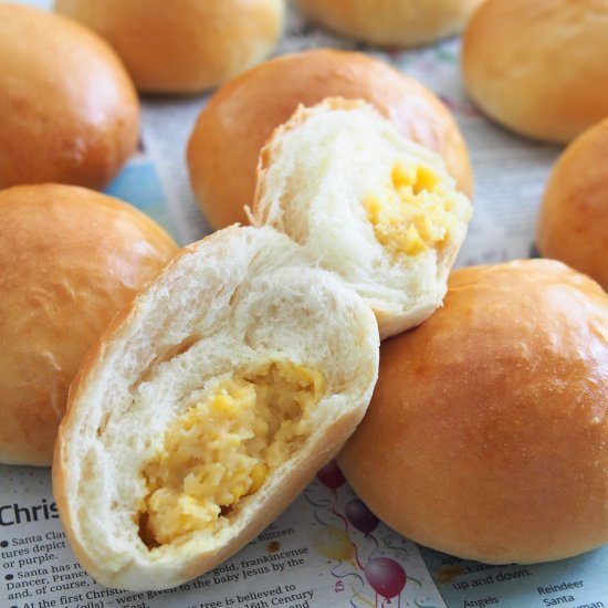 Sweet Corn Custard Buns