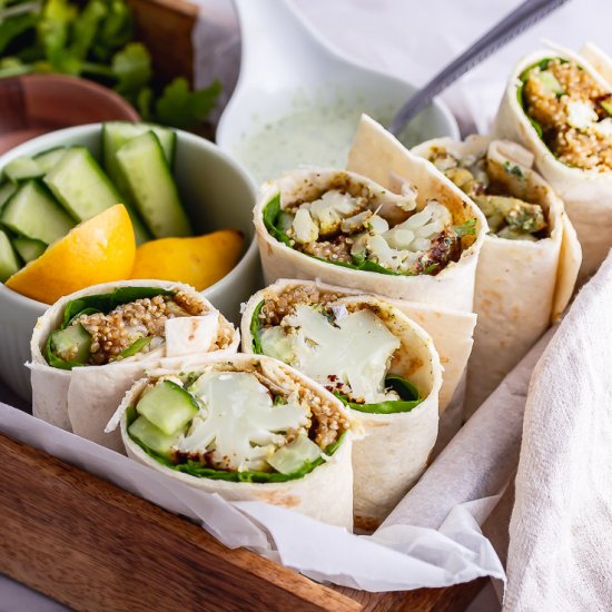 Veggie Wrap with Curry Cauliflower