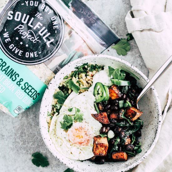 Black Bean Breakfast Burrito Bowl