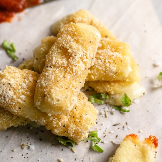 Gluten Free Baked Mozzarella Sticks