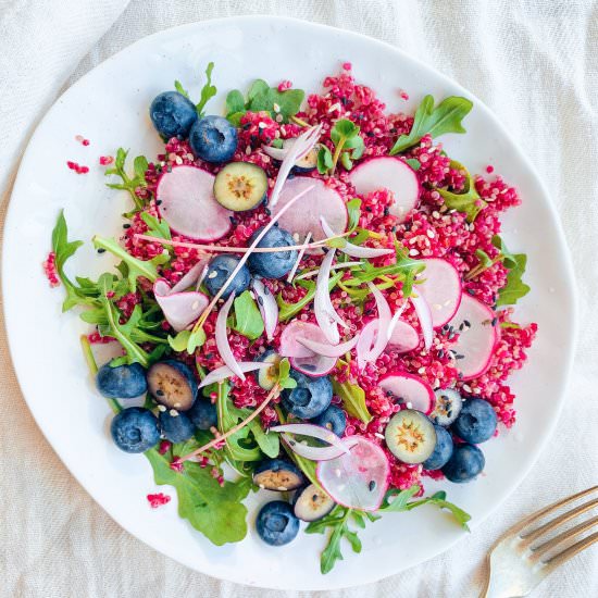 Beets and Blueberries Quinoa Bowl