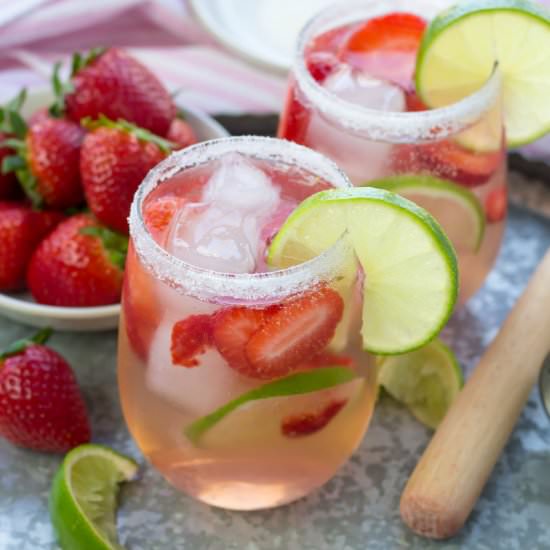 Strawberry Lime Vodka Tonic