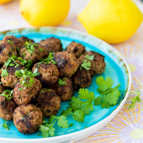 Lamb Meatballs with Cilantro & Lemo