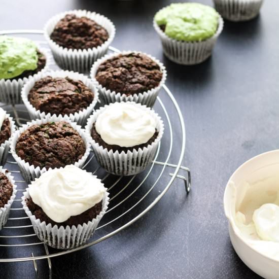 Sugar Free Choc Spinach Cupcakes