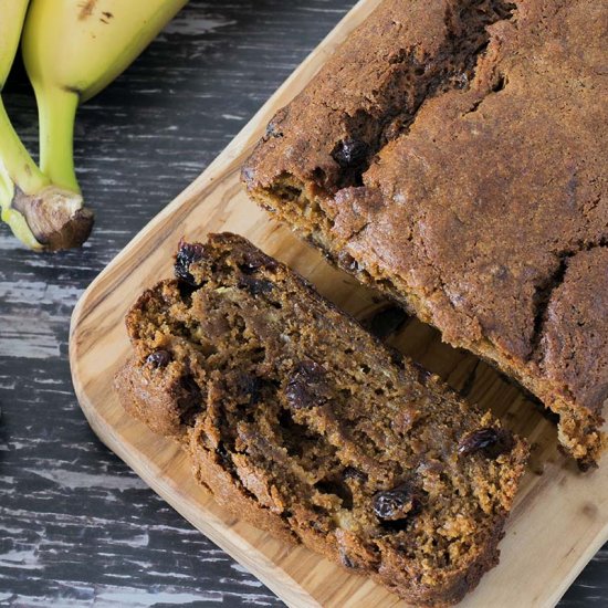 Spiced vegan banana bread