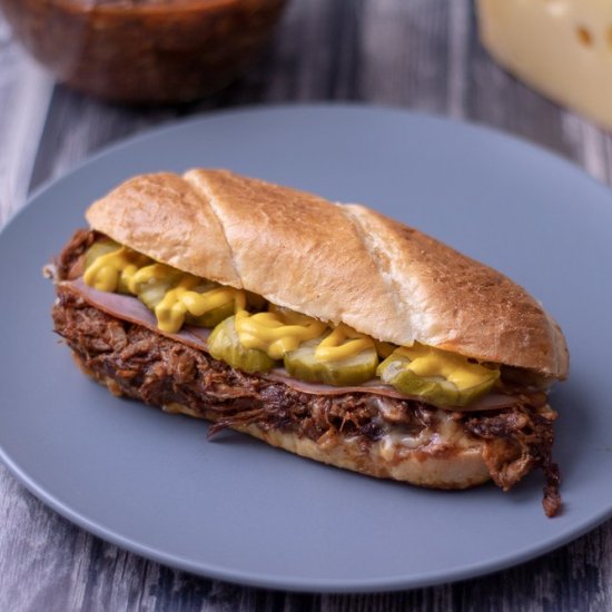 Leftover Pulled Pork Cuban Sandwich