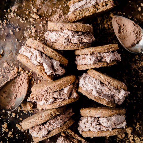 Chocolate Mousse Sandwich Cookies