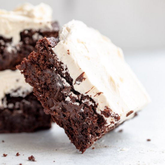 Guinness Brownies Baileys Frosting