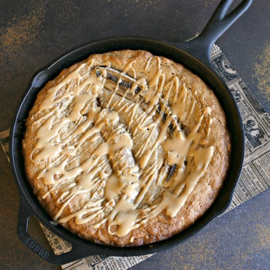 Peanut Butter Banana Skillet Bread