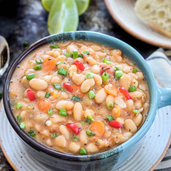 Instant Pot Vegan White Bean Soup