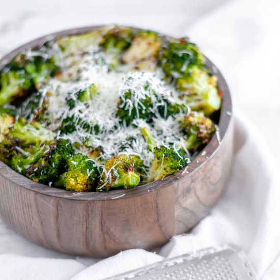 Spicy Parmesan Roasted Broccoli