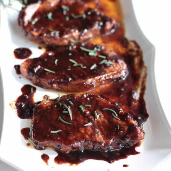 Balsamic Pork Loin Chop Recipe