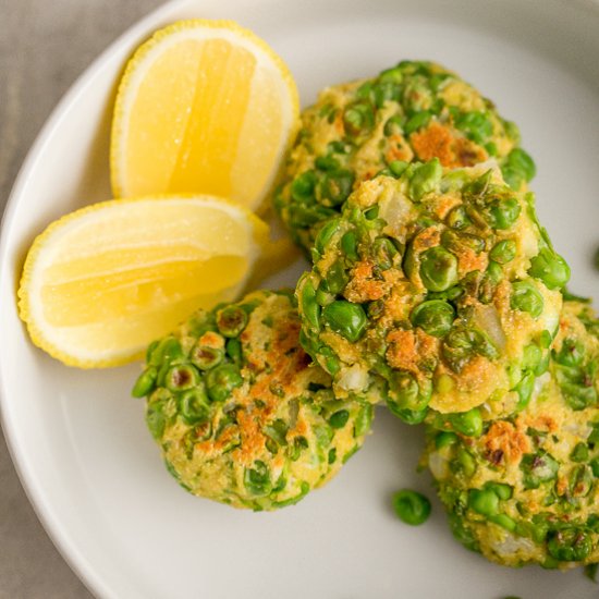 Spring Pea Patties- Plant Based