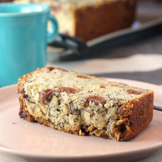 Cherry and poppy seed cake