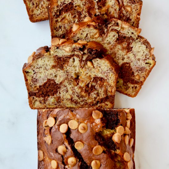 Chocolate PB Banana Bread