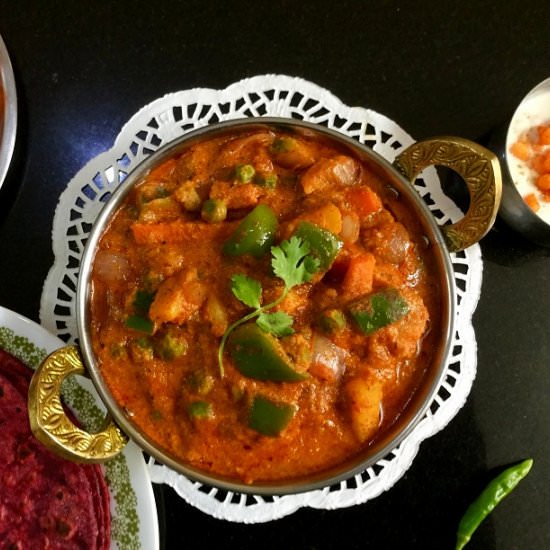 Mixed Vegetable Kadai Curry