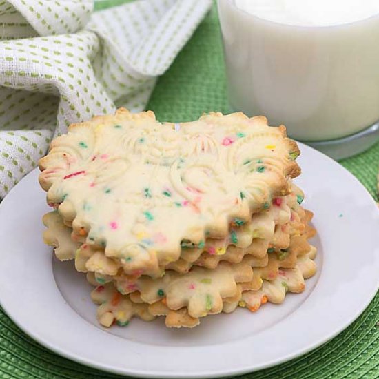 Confetti Shortbread Cookies