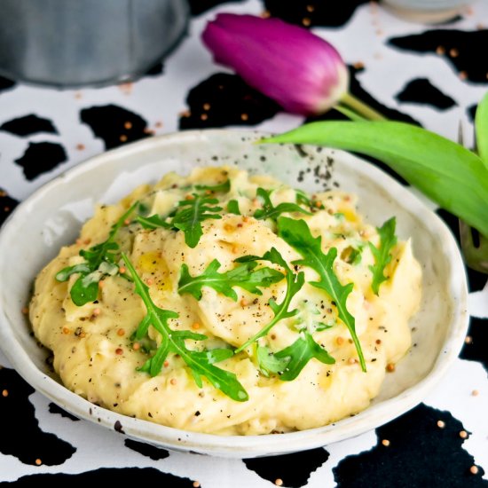 Arugula mashed potatoes