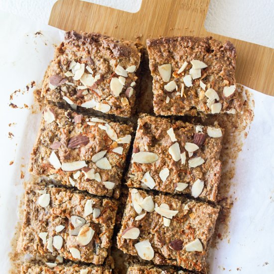 Carrot Oat & Almond Snack Bars