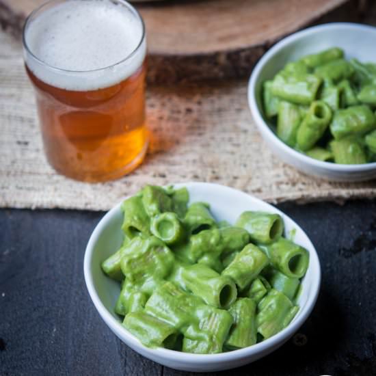 Green Beer Mac N Cheese no food dye