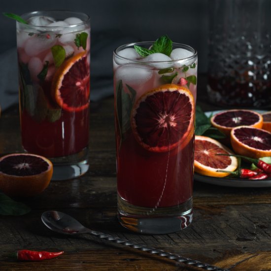 Blood Orange Thai Mojito