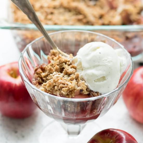 Apple Blackberry Coconut Crisp