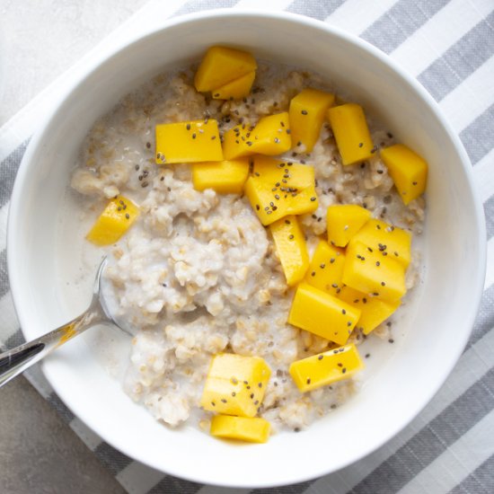 Coconut + Mango + Chia Oatmeal