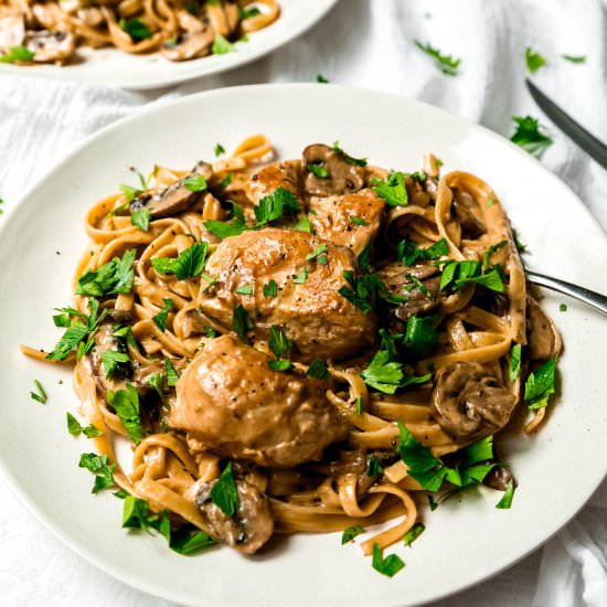 Chicken Marsala w/ Mustard Sauce