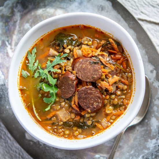 Lentil and Chorizo Soup