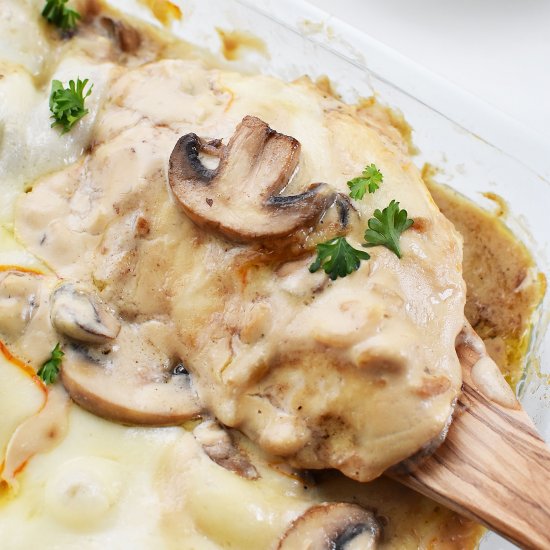 Cream of Mushroom Chicken & Cheese