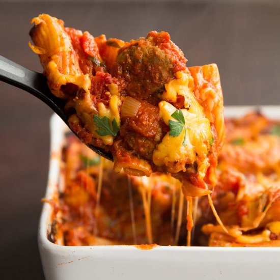 Meatball Pasta Bake