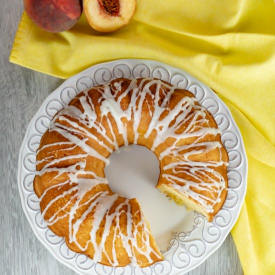 Peach Sour Cream Pound Cake