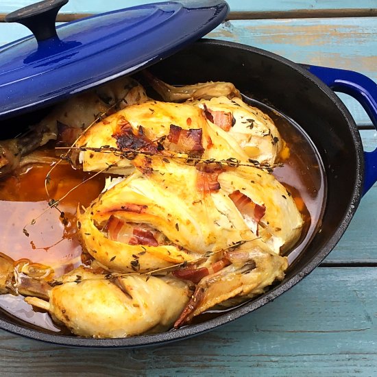 Dutch Oven Slow Cook Whole Chicken