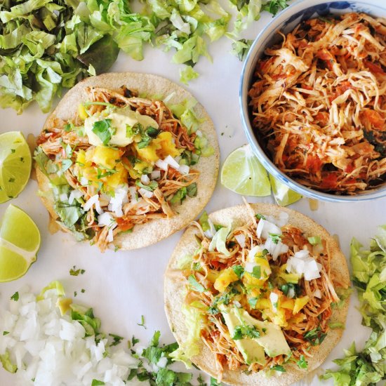 Instant Pot Chicken Tostadas